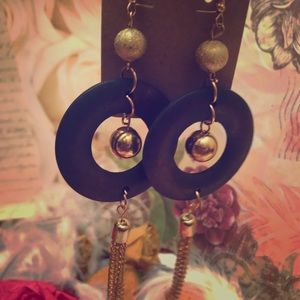 Beautiful wooden accent earrings